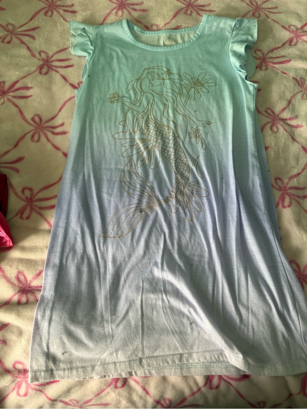 Girls' Ombre Mermaid Nightgown - Light Aqua/Blue